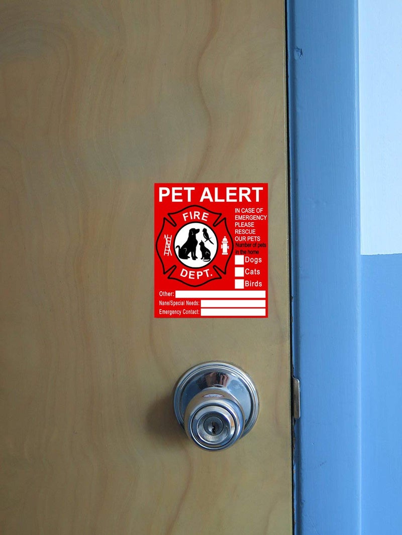 Remarkable Pet Inside Sticker - 8 Pack Pet Alert Safety Fire Rescue Sticker Decal-Save Our Cat/Dog Pets in a Fire Emergency, Firefighters Will See Alert on The Window, Door, or House and Rescue Our Family. - Image 4
